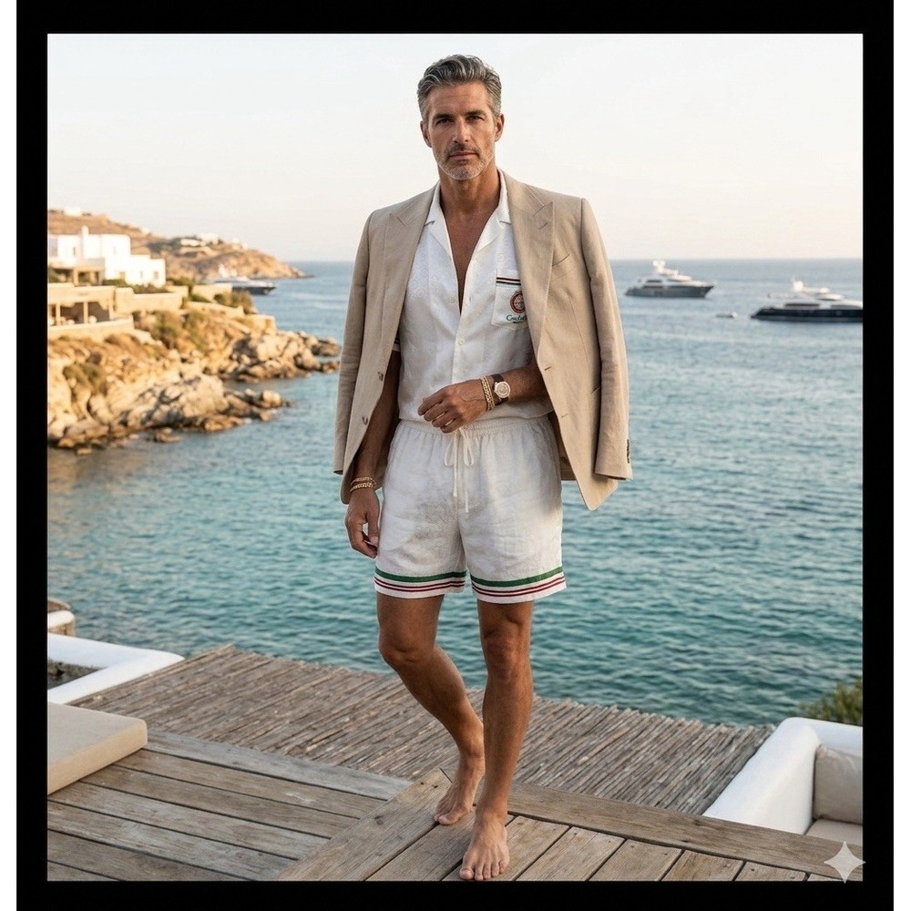 Casablanca Shorts Men XL Silk Casa Way‎ World Series Quiet Luxury Resort